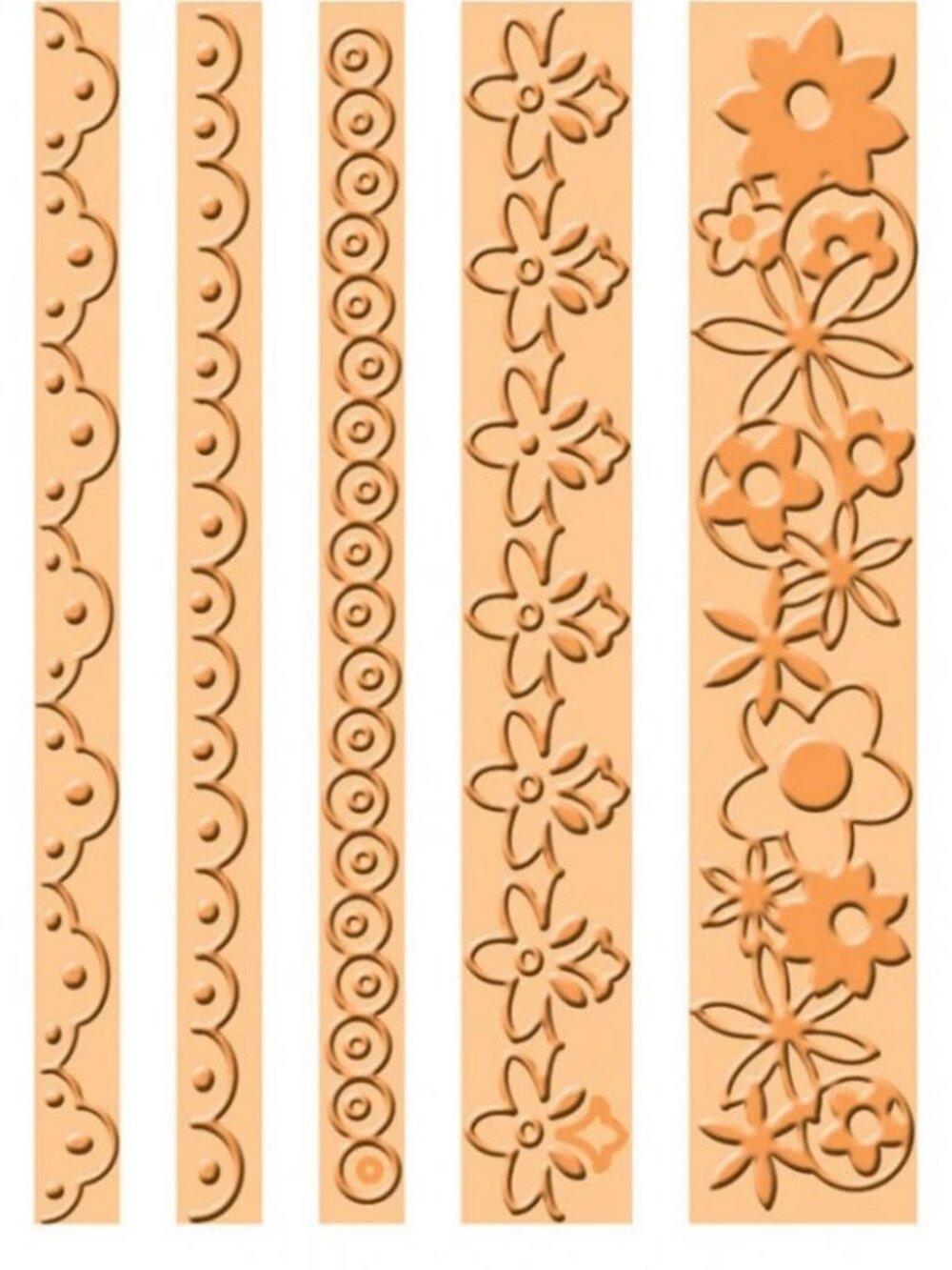 Frills - Cuttlebug Embossing Folder Borders, Set of 5